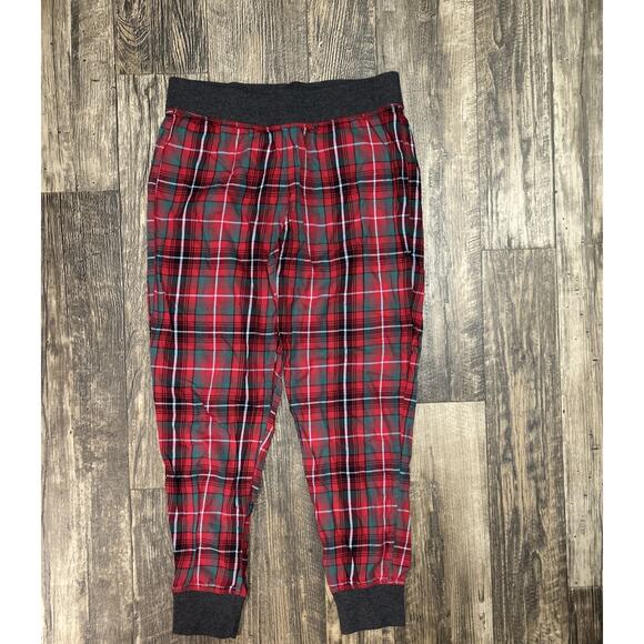 VICTORIAS SECRET Bling Logo Crewneck Sweatshirt Joggers Lounge Set Small Plaid - Picture 8 of 9